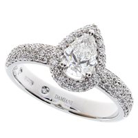Anneau Damiani Femme Minou Full Pavé form in Or blanc Diamante 0.50 Ct 81083204 - 81083204